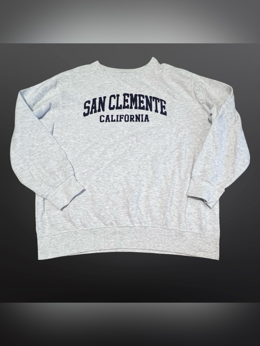 MV Sport San Clemente California Crewneck Sweatshirt Gray XXL Oversized